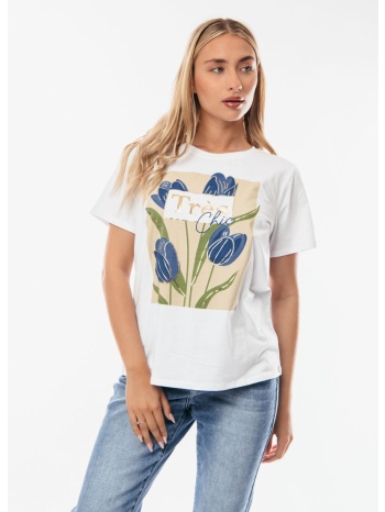 μπλουζα με σταμπα άσπρο σε προσφορά