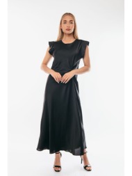 φορεμα μακρυ σατεν μαύρο