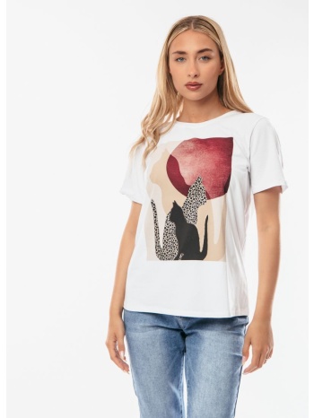 μπλουζα με σταμπα άσπρο σε προσφορά