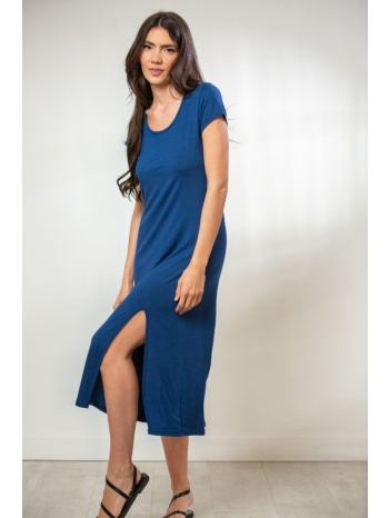 φορεμα midi με ανοιγμα μπλε σε προσφορά