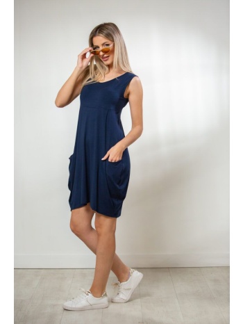 φορεμα κοντο με τσεπες μπλε σε προσφορά