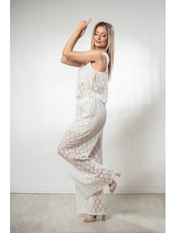 παντελονα δαντελα άσπρο