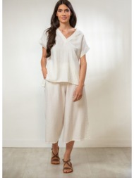 μπλουζα ve με ανοιγματα εκρού