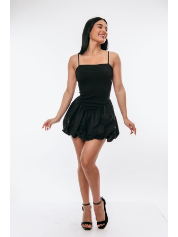 φορεμα με τιραντες & balloon τελειωμα μαύρο σε προσφορά