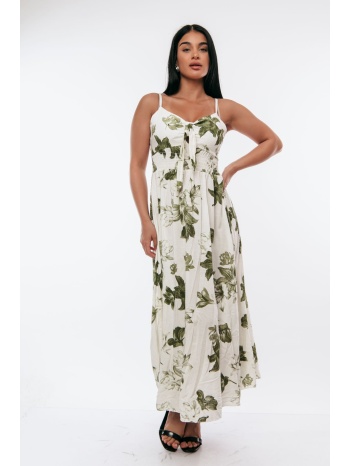 φορεμα maxi floral χακί σε προσφορά