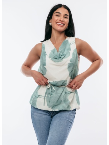 μπλουζα εμπριμε με ζωνη μεντα μέντα σε προσφορά