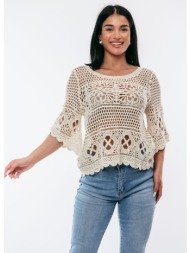 μπλουζα δαντελα μπεζ