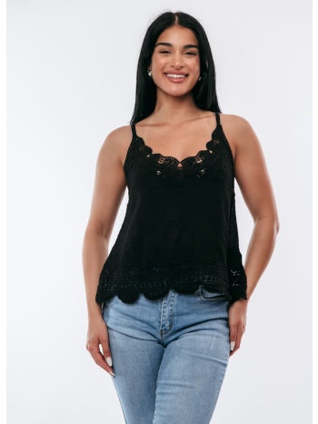 μπλουζα αμανικη δαντελα μαύρο σε προσφορά