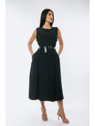 φορεμα midi με ζωνη ...