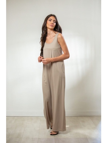 ολοσωμη φορμα με τσεπες μπεζ σε προσφορά