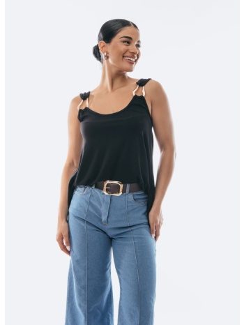 μπλουζα με χρυσα κρικακια μαύρο σε προσφορά