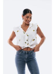 μπλουζα αμανικη βολαν με ...