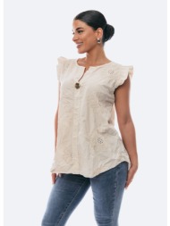 μπλουζα αμανικη με βολαν ...