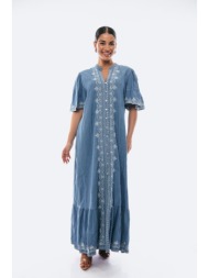 φορεμα τζιν με κεντητες ...