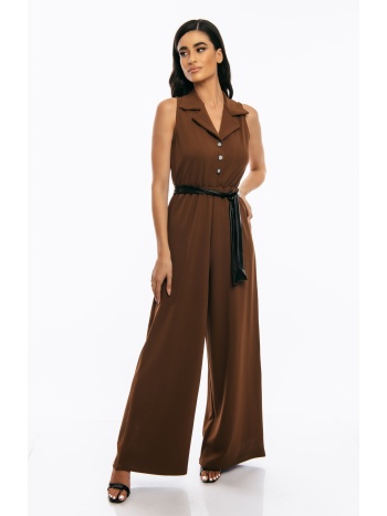 φορμα ολοσωμη αμανικη με κουμπια και ζωνη στην μεση ταμπά σε προσφορά