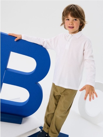 sinsay - μπλούζα πόλο - λευκο