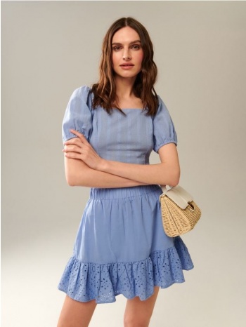 sinsay - mini φούστα σε γραμμή α - ανοιχτο μπλε σε προσφορά
