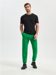 sinsay - παντελόνι jogger regular - γαλαζοπρασινο