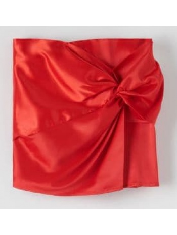 sinsay - mini φούστα με λεπτομέρεια από φιόγκο - κοκκινο σε προσφορά