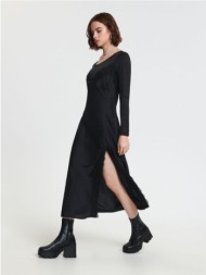 sinsay - maxi φόρεμα με λεπτές τιράντες - μαυρο