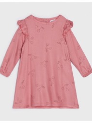 sinsay - φόρεμα με λεπτομέρεια από βολάν - ροζ