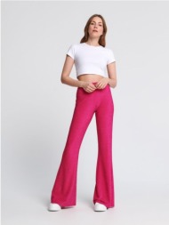 sinsay - παντελόνι flare - εντονο ροζ