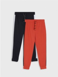 sinsay - σετ με 2 παντελόνια φόρμας jogger - πολυ εντονο κοκκινο