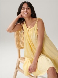 sinsay - mini φόρεμα με λεπτομέρεια από κορδόνι - κιτρινο