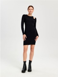 sinsay - mini φόρεμα με λεπτομέρεια από άνοιγμα - μαυρο