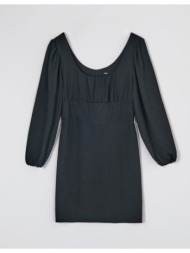 sinsay - mini φόρεμα με φουσκωτά μανίκια - μαυρο