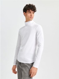 sinsay - μακρυμάνικη μπλούζα - λευκο