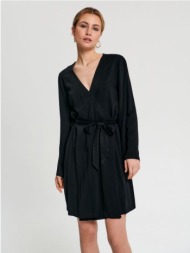 sinsay - mini φόρεμα με λεπτομέρεια από κορδόνι - μαυρο