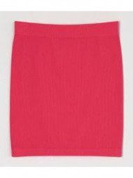 sinsay - mini φούστα με ύφανση ριμπ - εντονο ροζ