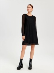 sinsay - mini φόρεμα με ύφανση ριμπ - μαυρο