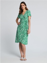 sinsay - midi φόρεμα με λεπτομέρεια από φιόγκο - ανοιχτο πρασινο