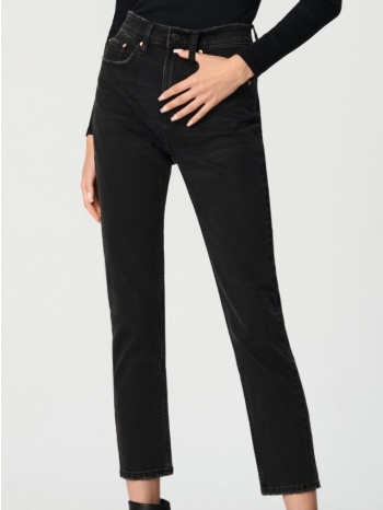 sinsay - τζιν παντελόνι straight με κανονική μέση - μαυρο