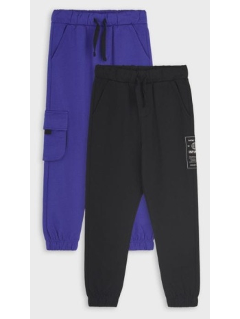 sinsay - σετ με 2 παντελόνια φόρμας jogger - steel blue