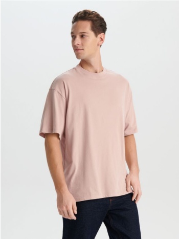 sinsay - μπλούζα oversize - ροζ παστελ