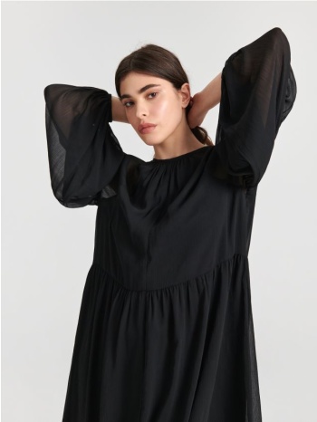 sinsay - mini φόρεμα με λεπτομέρεια από κορδόνι - μαυρο σε προσφορά
