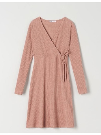sinsay - mini φόρεμα με λεπτομέρεια από κορδόνι - ροζ