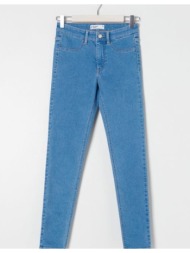 sinsay - τζιν παντελόνι skinny με κανονική μέση - μπλε