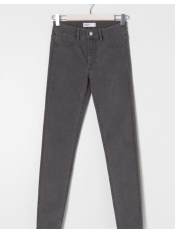 sinsay - τζιν παντελόνι skinny με κανονική μέση - γκρι