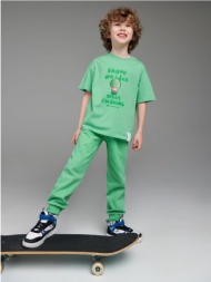 sinsay - παντελόνι φόρμας jogger - πρασινο παλ