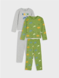 sinsay - σετ με 2 ζεύγη πιτζάμες - ανοιχτό γκρι