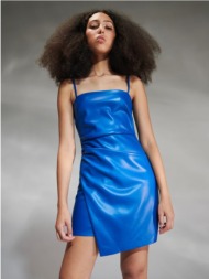 sinsay - mini φόρεμα από δερματίνη - μπλε