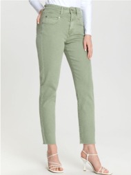 sinsay - ψηλόμεσο τζιν παντελόνι straight - πρασινο