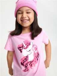 sinsay - μπλούζα με τύπωμα - ροζ
