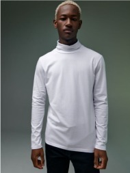 sinsay - μακρυμάνικη μπλούζα ζιβάγκο premium - λευκο