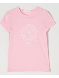 sinsay - μπλούζα με τύπωμα - ροζ παστελ