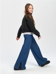 sinsay - τζιν παντελόνι με φαρδύ μπατζάκι - μπλε τζιν